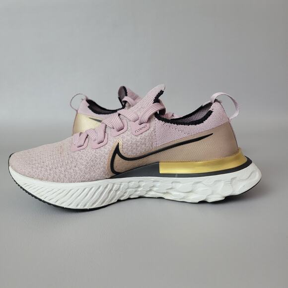 Nike Womens React Infinity Run Flyknit Plum Fog Pink Running Shoes Sneakers 6.5 - Picture 4 of 11